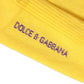 Dolce & Gabbana Men Yellow DG Logo Over Calf Accessory Socks