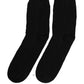 Dolce & Gabbana Men Dark Blue Cotton Ribbed Mid Calf Accessory Socks
