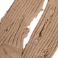 Dolce & Gabbana Beige Cotton Distressed Mid Calf Accessory Socks