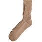 Dolce & Gabbana Beige Cotton Distressed Mid Calf Accessory Socks
