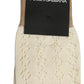 Dolce & Gabbana Off White Cotton Knit Mid Calf Accessory Socks