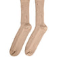 Dolce & Gabbana Beige Cotton Distressed Mid Calf Accessory Socks