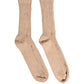 Dolce & Gabbana Beige Cotton Distressed Mid Calf Accessory Socks