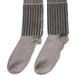 Dolce & Gabbana Gray Sequin Cotton Knit Mid Calf Accessory Socks