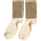 Dolce & Gabbana Off White Sequin Cotton Mid Calf Accessory Socks