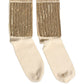 Dolce & Gabbana Off White Sequin Cotton Mid Calf Accessory Socks