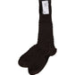 Dolce & Gabbana Dark Brown Cotton Knit Knee High Accessory One Size Socks