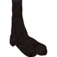 Dolce & Gabbana Dark Brown Cotton Knit Knee High Accessory One Size Socks