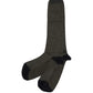 Dolce & Gabbana Dark Gray Cotton Knit Knee High Accessory Socks