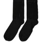 Dolce & Gabbana Black Sequin Cotton Knit Mid Calf Accessory Socks