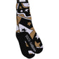 Dolce & Gabbana White Polka Dot Over The Calf Accessory Socks