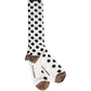 Dolce & Gabbana White Polka Dot Over The Calf Accessory Socks