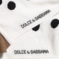 Dolce & Gabbana White Polka Dot Over The Calf Accessory Socks