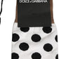 Dolce & Gabbana White Polka Dot Over The Calf Accessory Socks