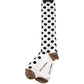 Dolce & Gabbana White Polka Dot Over The Calf Accessory Socks