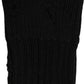 Dolce & Gabbana Men Black Cotton Distressed Mid Calf Accessory Socks