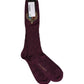 Dolce & Gabbana Burgundy Wool Crest Logo Knee High Accessory Socks