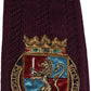 Dolce & Gabbana Burgundy Wool Crest Logo Knee High Accessory Socks