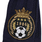 Dolce & Gabbana Navy Blue Wool Crest Logo Knee High Accessory Socks