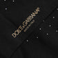 Dolce & Gabbana Men Black Cotton Polka Dot Mid Calf Accessory Socks