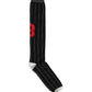 Dolce & Gabbana Men Black Pinstripe Logo Knee High Accessory Socks