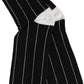 Dolce & Gabbana Men Black Pinstripe Logo Knee High Accessory Socks