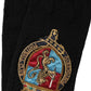 Dolce & Gabbana Men Black Wool Crest Logo Knee High Accessory Socks