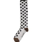 Dolce & Gabbana White Polka Dot Over The Calf Accessory Socks