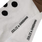 Dolce & Gabbana White Polka Dot Over The Calf Accessory Socks