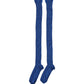 Dolce & Gabbana Blue Viscose Knitted Thigh High Accessory Socks