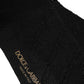 Dolce & Gabbana Black Wool Floral Over The Calf Accessory Socks