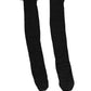 Dolce & Gabbana Black Wool Logo Calf Long Women Accessory Socks