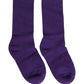 Dolce & Gabbana Violet Cotton Ribbed Mid Calf Women Accessory Socks