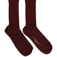 Dolce & Gabbana Maroon Viscose DG Logo Mid Calf Accessory Socks