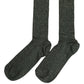Dolce & Gabbana Dark Green Viscose Logo Mid Calf Accessory Socks