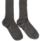 Dolce & Gabbana Dark Gray Viscose Logo Mid Calf Accessory Socks