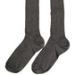 Dolce & Gabbana Dark Gray Viscose Logo Mid Calf Accessory Socks