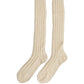 Dolce & Gabbana Beige Wool Stretch Knee High Accessory Socks