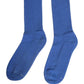 Dolce & Gabbana Blue Cotton Ribbed Mid Calf Women Accessory Socks