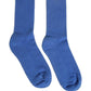 Dolce & Gabbana Blue Cotton Ribbed Mid Calf Women Accessory Socks