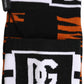 Dolce & Gabbana Orange Black Tiger Stripe Knee High Accessory Socks