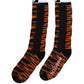 Dolce & Gabbana Orange Black Tiger Stripe Knee High Accessory Socks