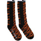Dolce & Gabbana Orange Black Tiger Stripe Knee High Accessory Socks