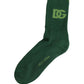 Dolce & Gabbana Green DG Logo Nylon Mid Calf Accessory Socks