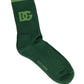 Dolce & Gabbana Green DG Logo Nylon Mid Calf Accessory Socks