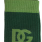 Dolce & Gabbana Green DG Logo Nylon Mid Calf Accessory Socks