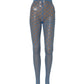 Dolce & Gabbana Light Blue Nylon Fishnet Pantyhose Stockings Socks