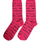 Dolce & Gabbana Pink Cotton Logo Print Mid Calf Accessory Socks