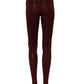 Dolce & Gabbana Burgundy Nylon Fishnet Pantyhose Stockings Socks
