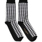 Dolce & Gabbana Black White Houndstooth Mid Calf Accessory Socks